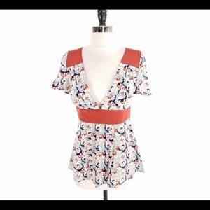 NWT Fossil silk blouse